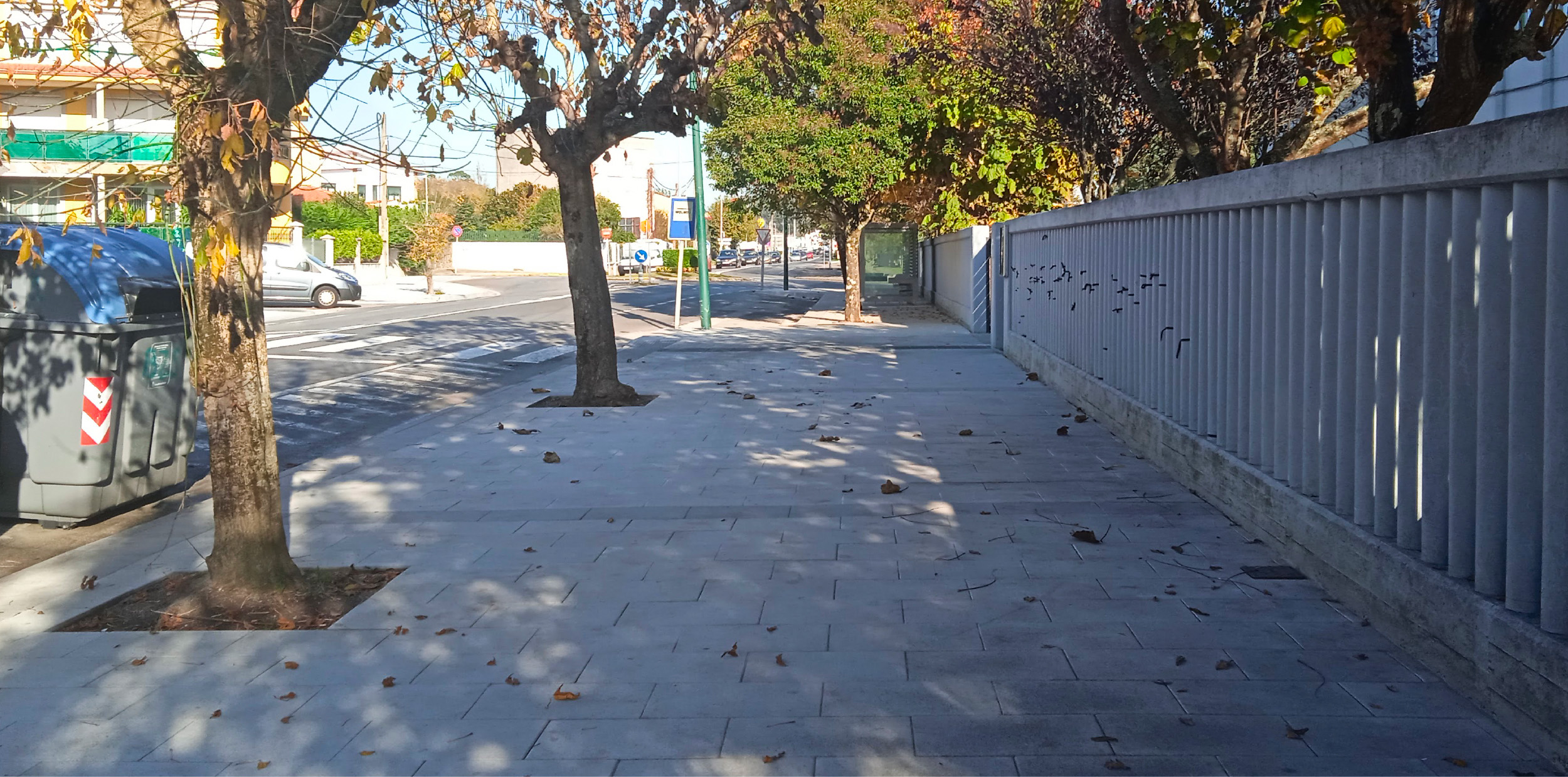 Renovación se servicios Pavimentación en la Avenida da Coruña